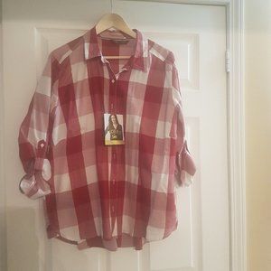 Blouse long roll up sleeves  size XXL